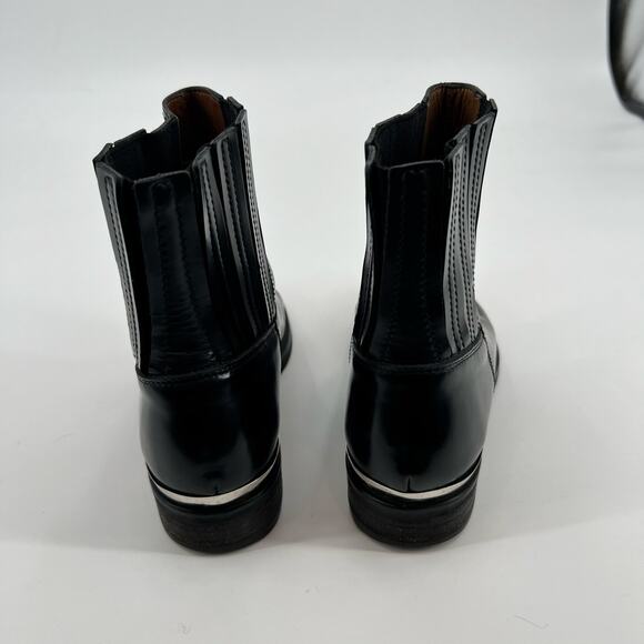 Acne Studios black brass soft leather booties stacked heel basic size 37 / US 7 - Picture 6 of 13